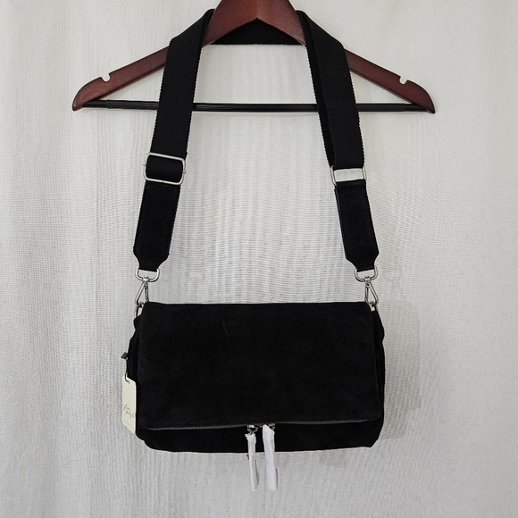 Free People Amara Crossbody Bag in Black Suede - Picture 8 of 16